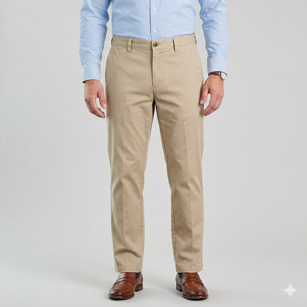 Dockers Classic Fit Flat Front Khaki Chino Pants Tan Men's‎ Size 36x29 EUC